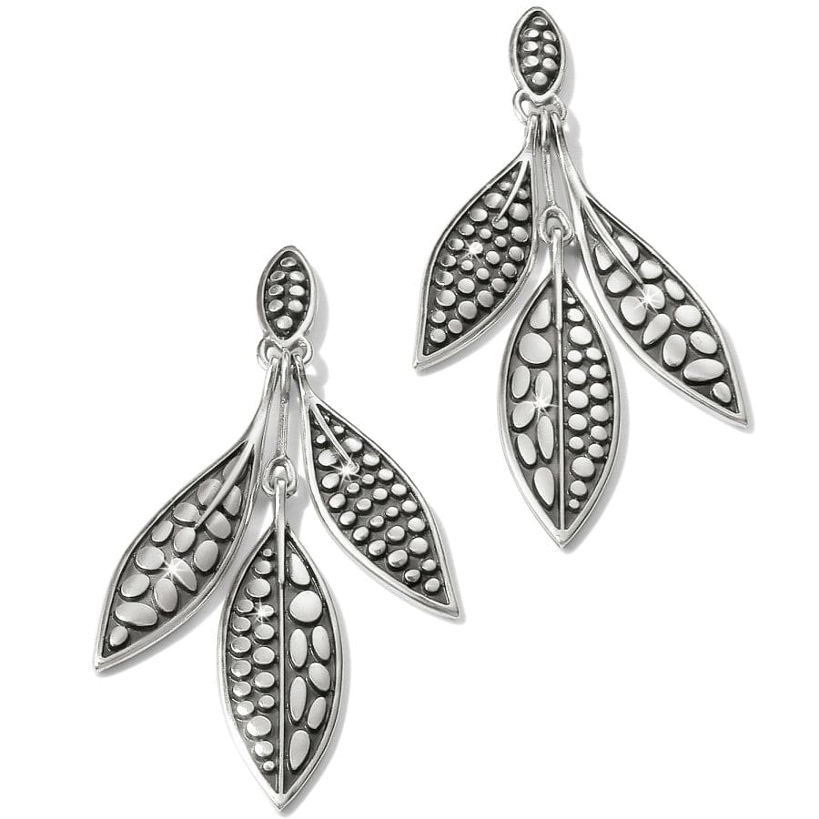 Handcrafted Leaf Drop Earrings with Pebble Texture – Balinese Inspired