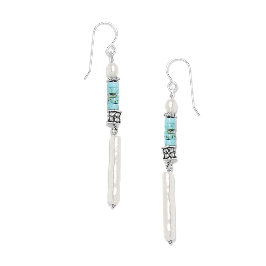 Biwa Pearl French Wire Earrings - Handcrafted Balinese Silver