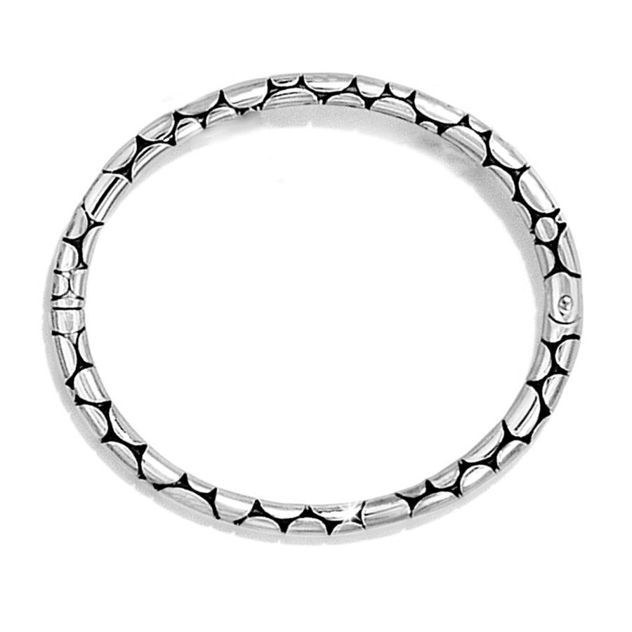 Pebble Slim Hinged Bangle Bracelet for Women - River Rock Design