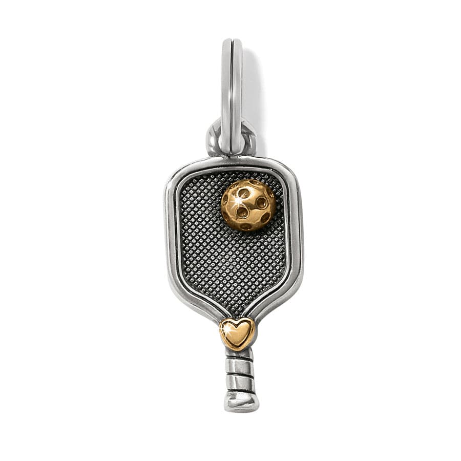 Pickleball Jewelry Charm - Two-Tone Sports Pendant