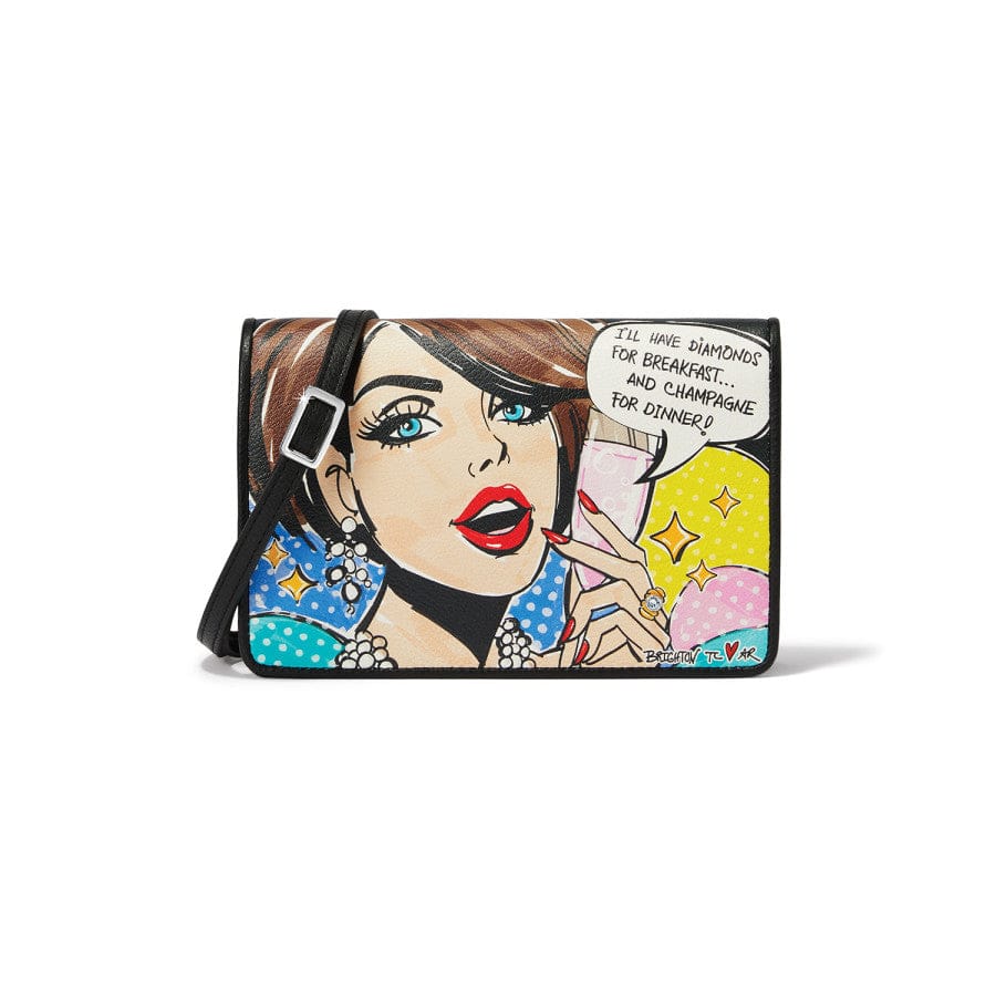 Pop Star Fashion Wallet with Credit Card Slots & Quote Design