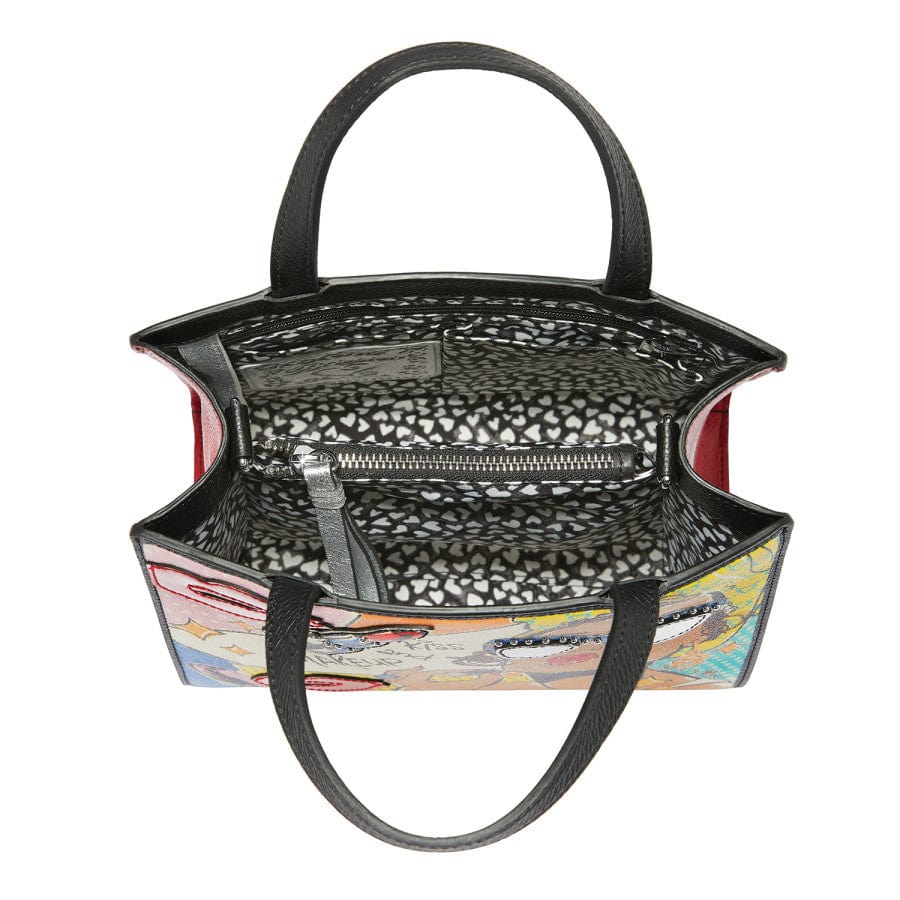 Pop Star Leather Tote Bag with Crossbody Strap - Cover Girl Art