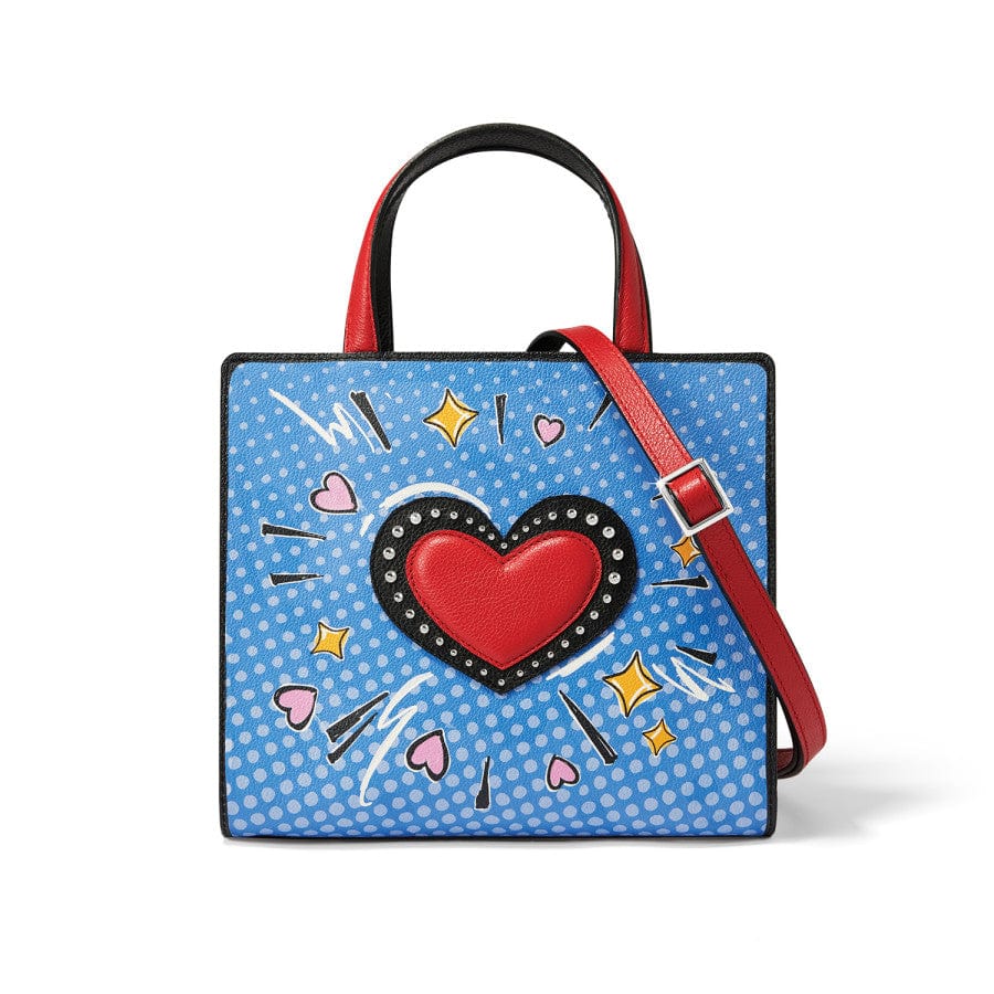 Pop Star Leather Tote Bag with Crossbody Strap - Cover Girl Art