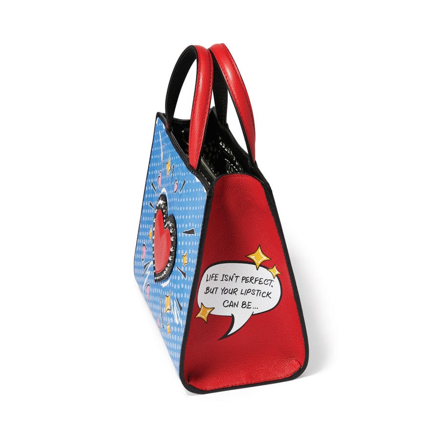 Pop Star Leather Tote Bag with Crossbody Strap - Cover Girl Art