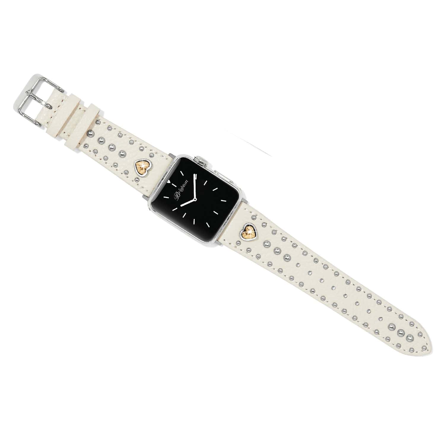 Pretty Tough Heart Studded Leather Watch Band for Women