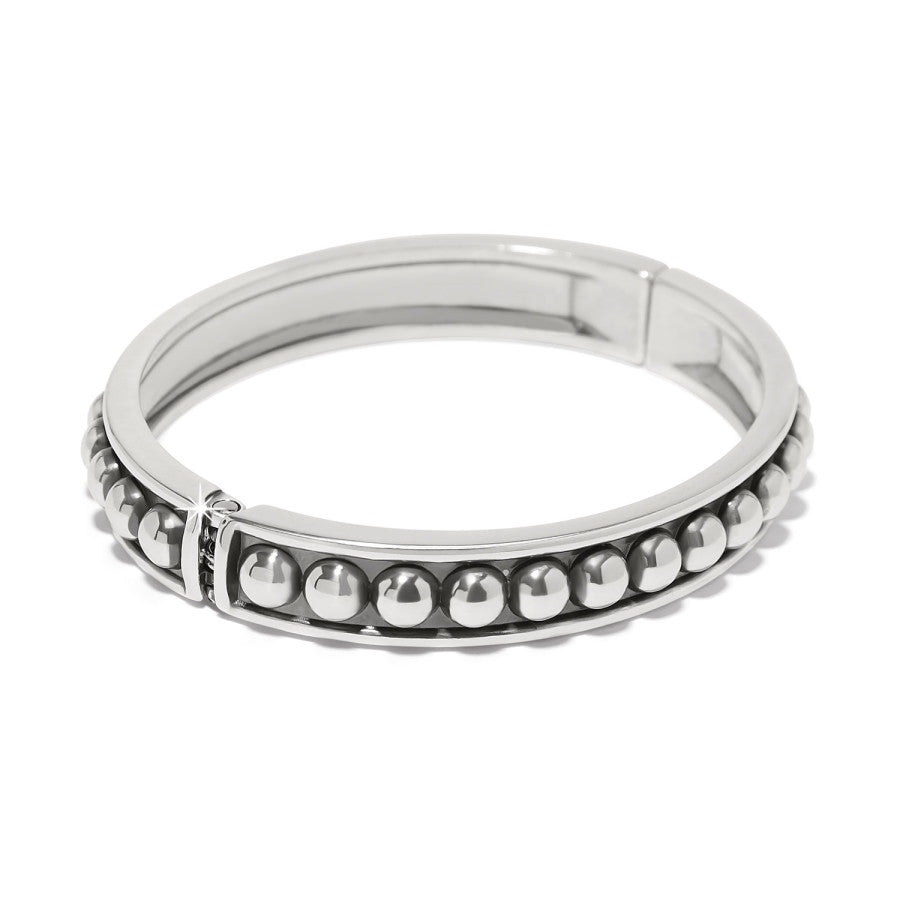 Pretty Tough Stud Hinged Silver Bangle – Handcrafted Jewelry