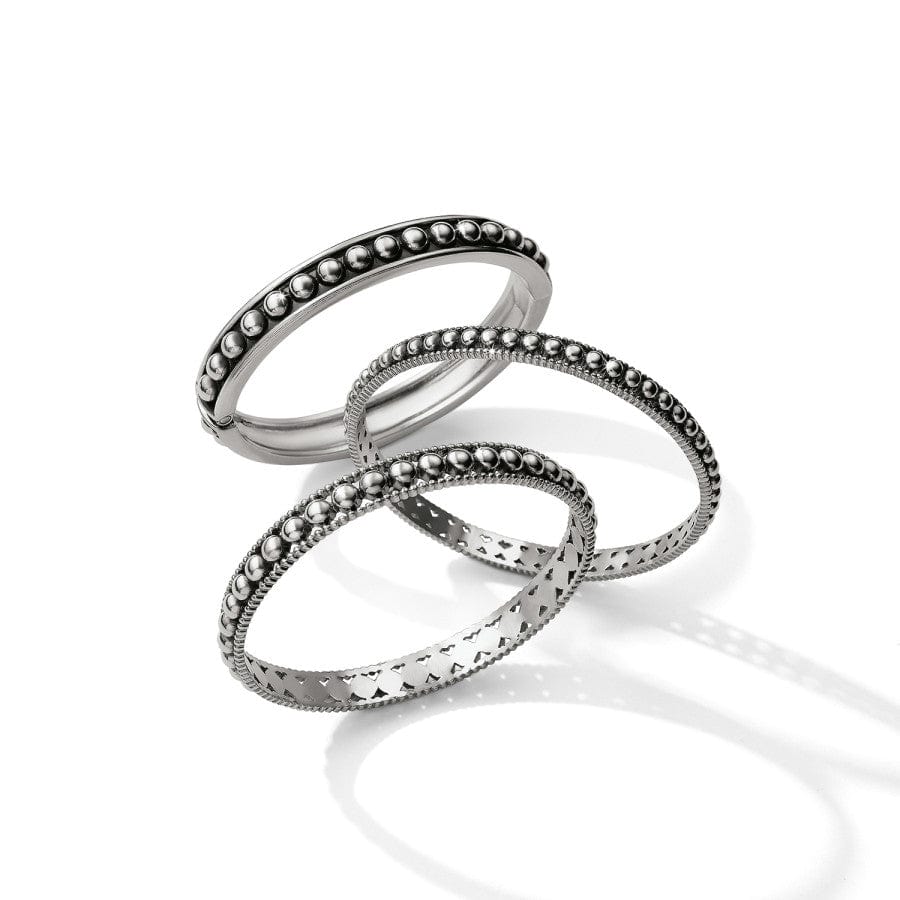 Pretty Tough Stud Hinged Silver Bangle – Handcrafted Jewelry