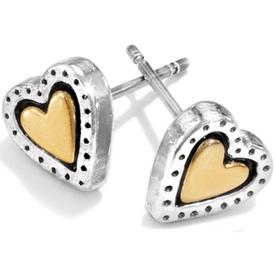 Two-Tone Mini Post Earrings – Elegant Silver & Gold Jewelry