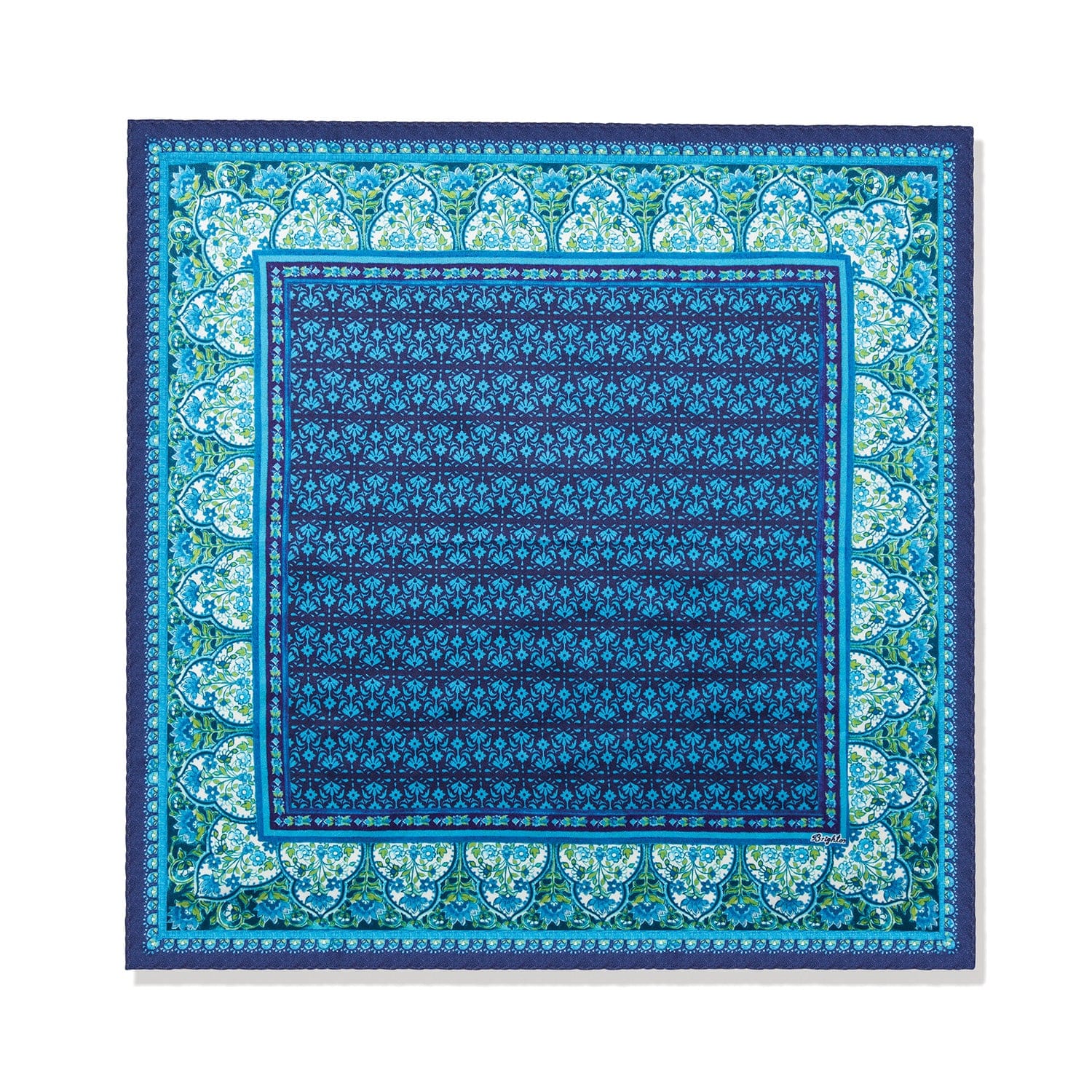 Handcrafted Blue India Print Scarf for Bags