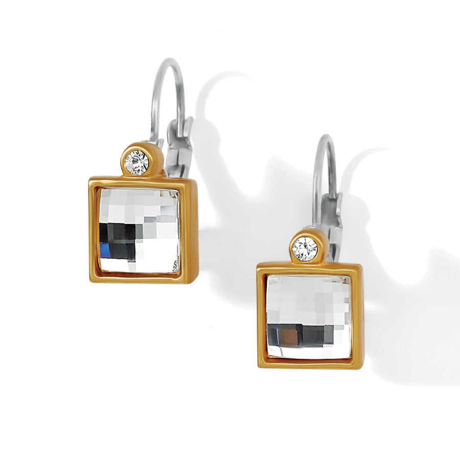 Versailles Cushion-Cut Crystal Leverback Earrings