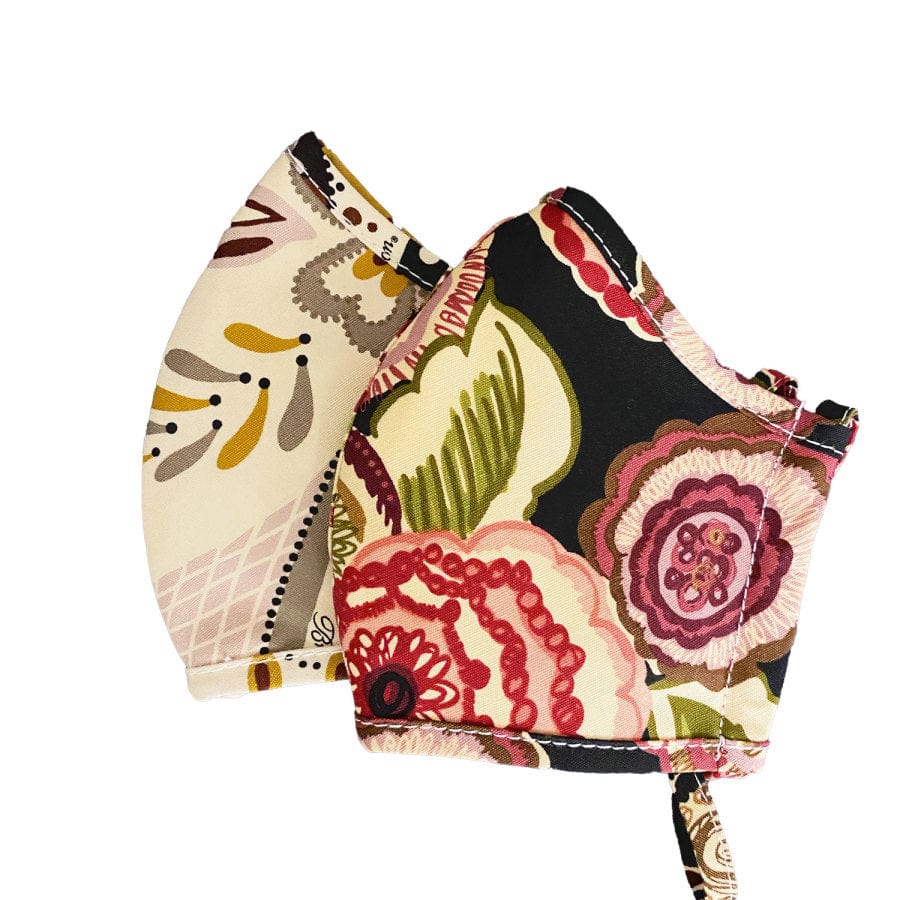 Bloom Bright Floral Cotton Face Mask 2-Pack - Reusable & Adjustable