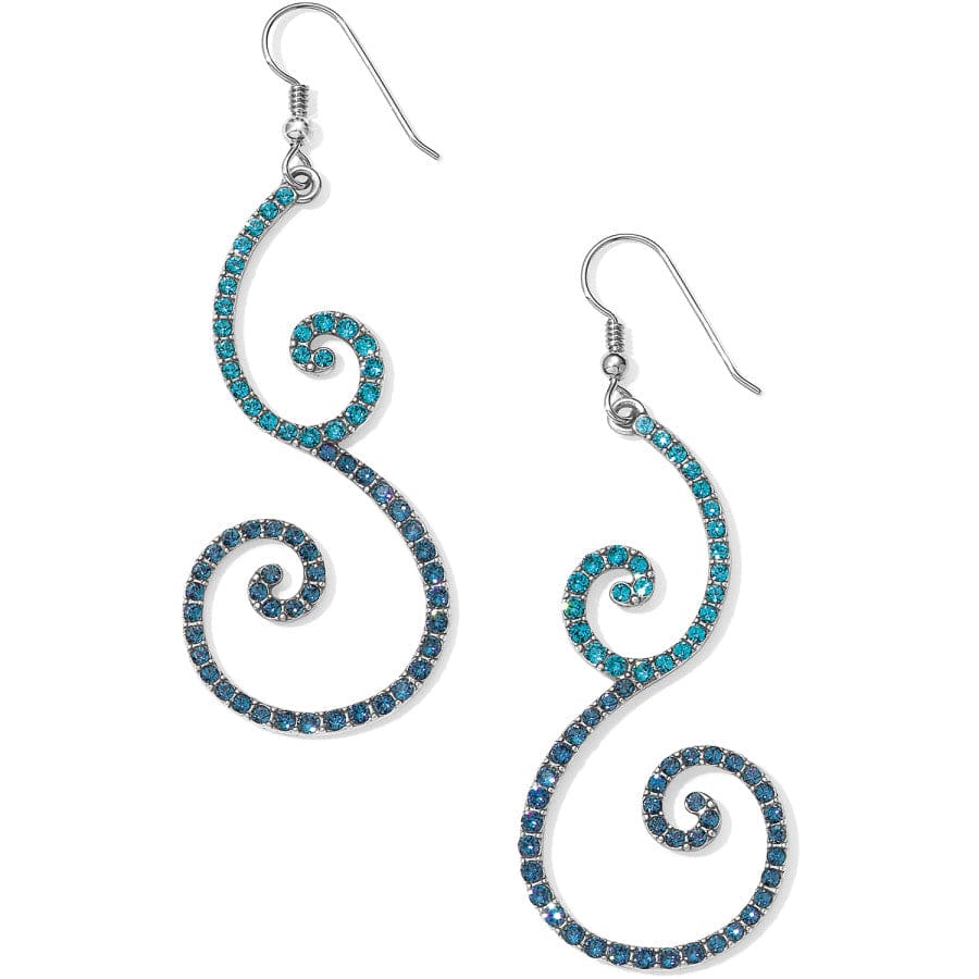 Art Nouveau Klimt-Inspired Crystal French Wire Earrings