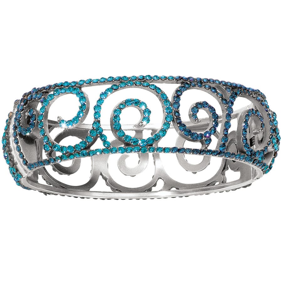 Art Nouveau Crystal Hinged Bangle - Sea of Love Collection