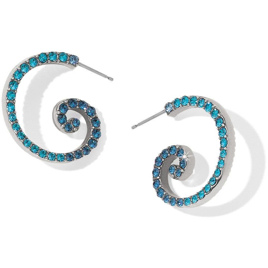 Art Nouveau Crystal Hoop Earrings Inspired by Klimt