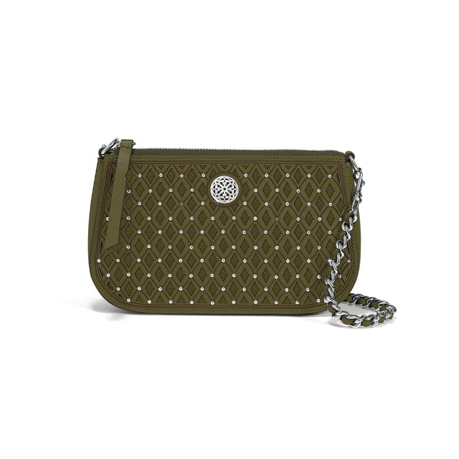 Sera Leather Crossbody Bag with Studded Diamond Details