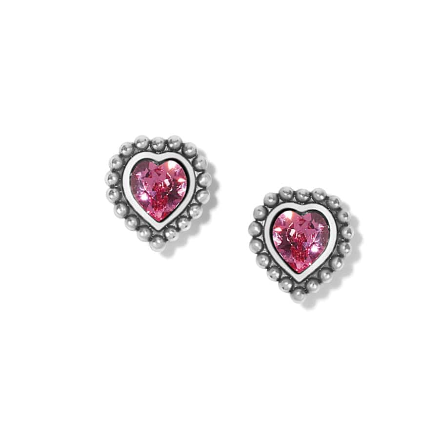Sparkling Heart Stud Earrings - Shimmer Mini Post Jewelry