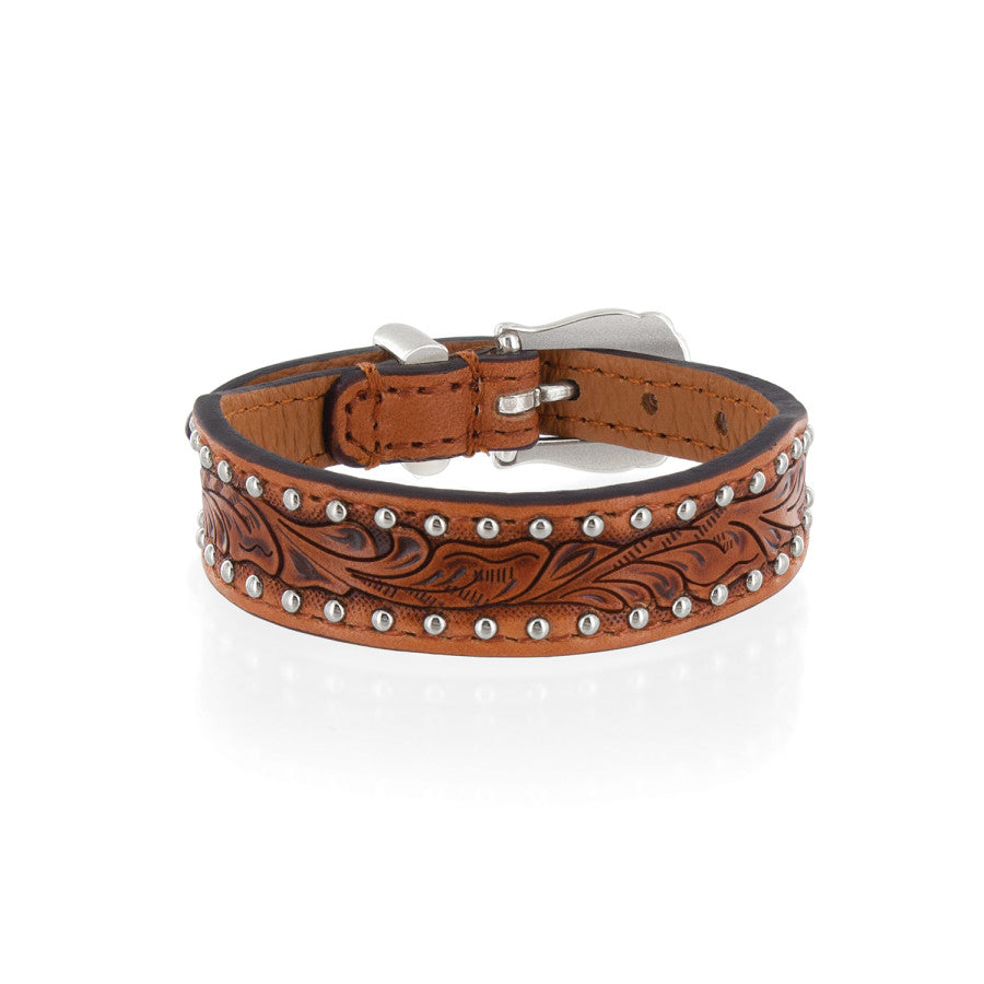 Handcrafted Leather Bandit Bracelet with Silver Studs – Sierra