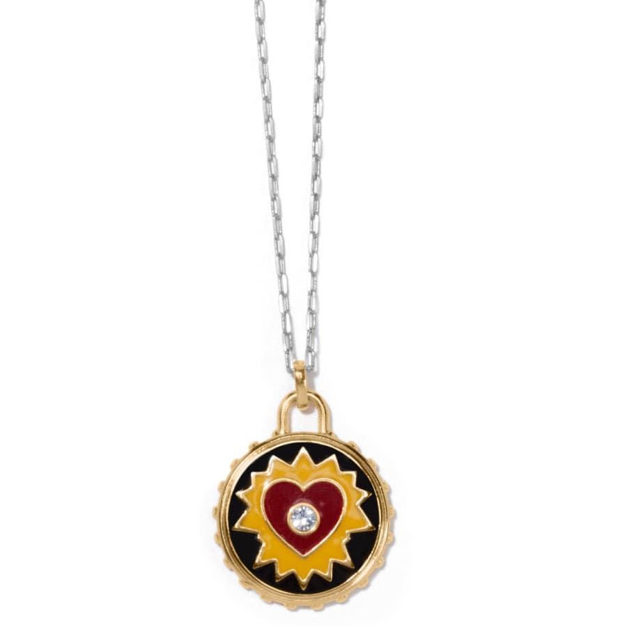 Passion Heart Pendant Necklace with Romantic Message