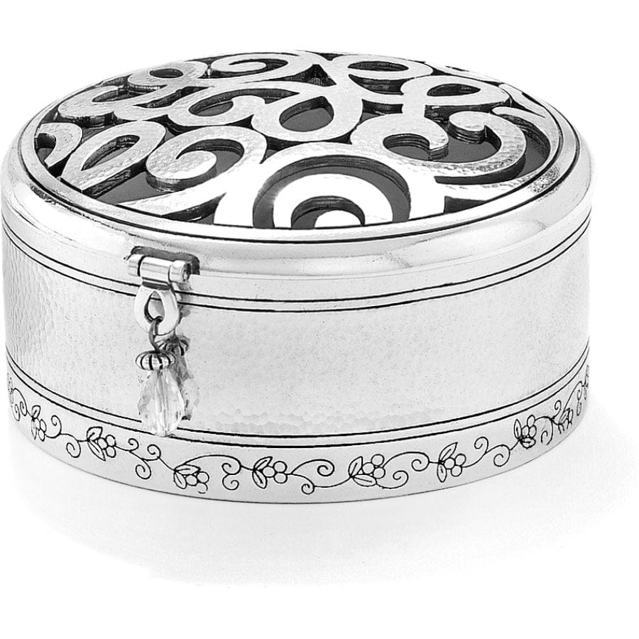 Handcrafted Round Trinket Box with Scrolled Art Design – Brighton Your Home