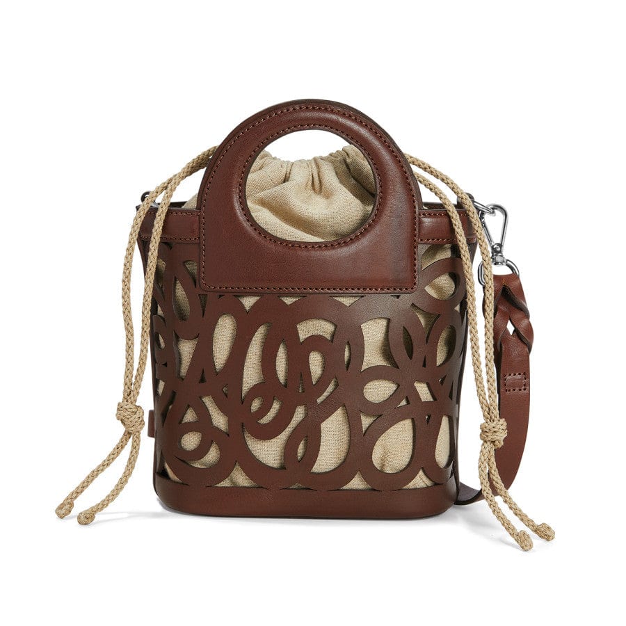 Skribbel Handcrafted Leather Small Tote Bag with Scribble Design