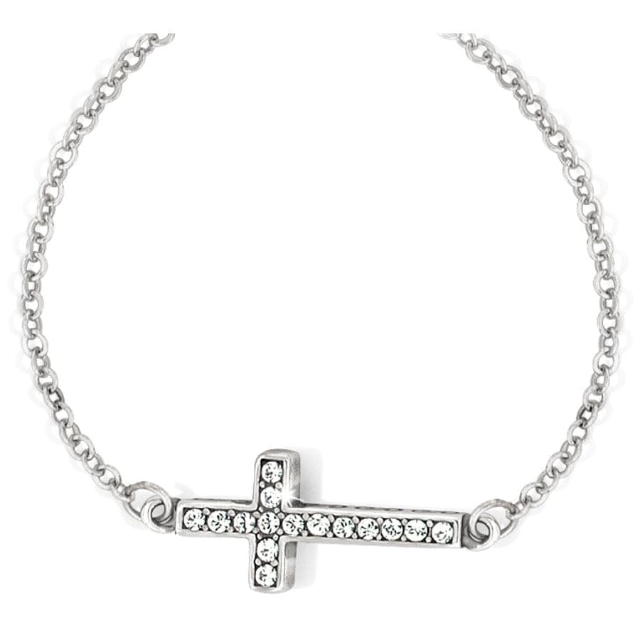 Starry Night Sideways Cross Necklace – Modern Shooting Star Design