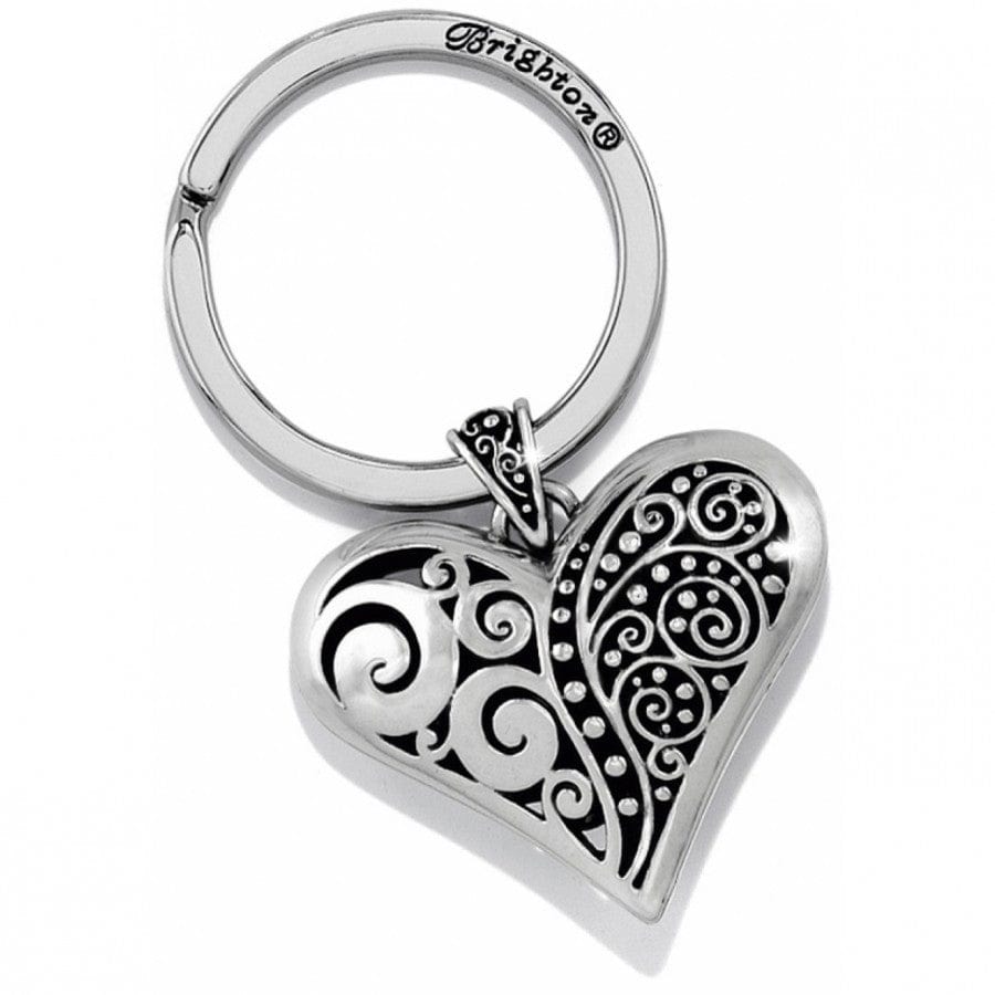 Romantic Heart Key Fob - Swirling Design for Couples