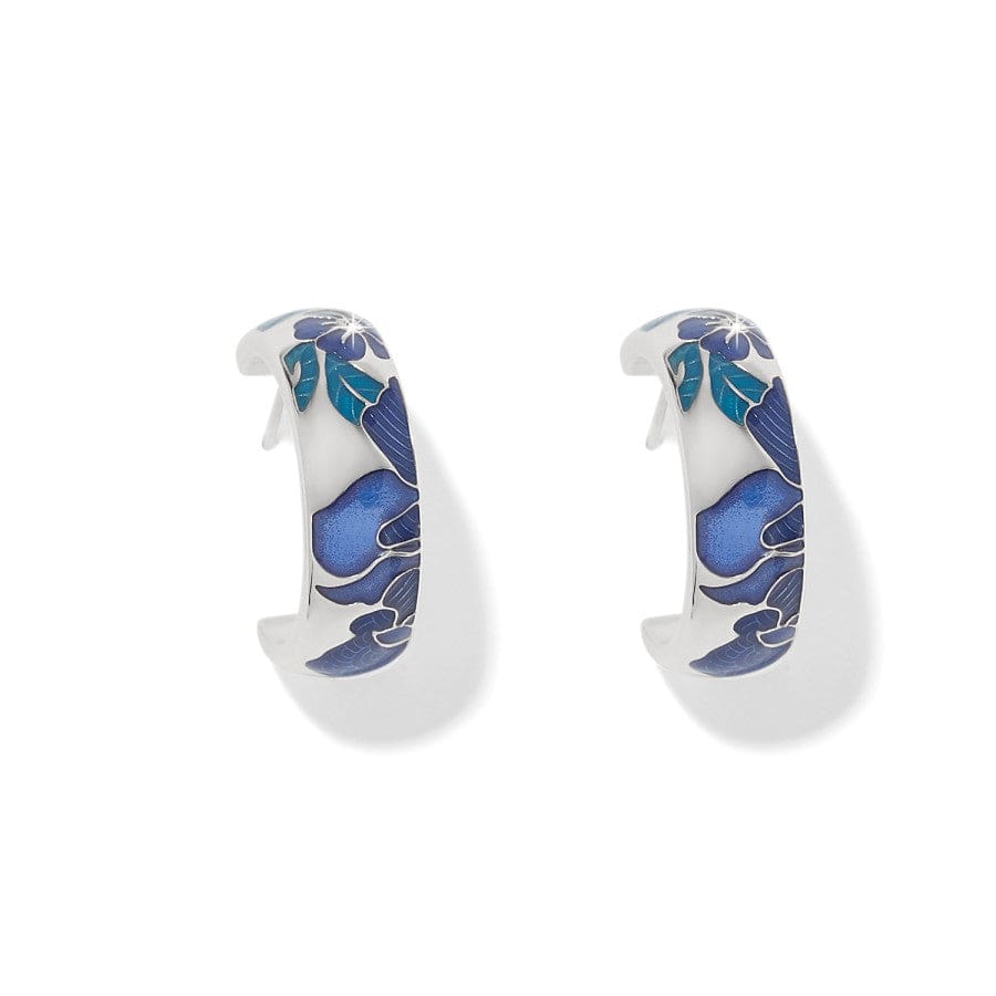 Handcrafted Enameled Terra Hoop Earrings - Italian Cloisonné Design