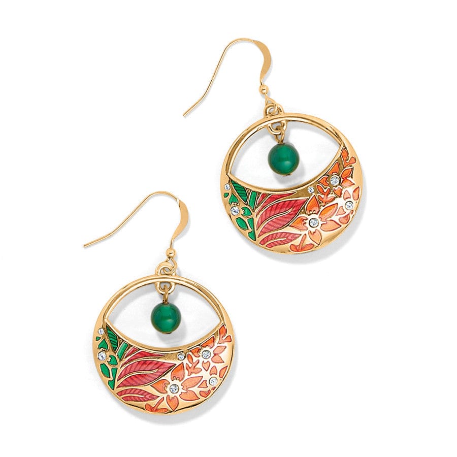 Handcrafted Terra Tropica French Wire Earrings with Enamel