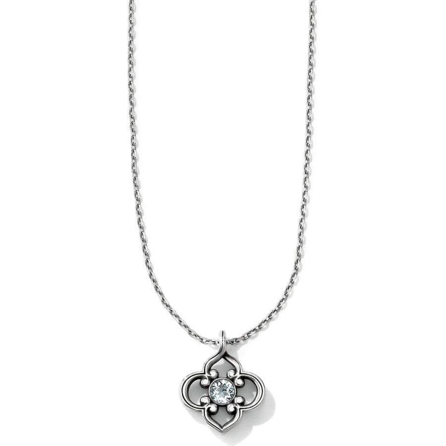Toledo Crystal Pendant Necklace - Delicate Arabesque Design