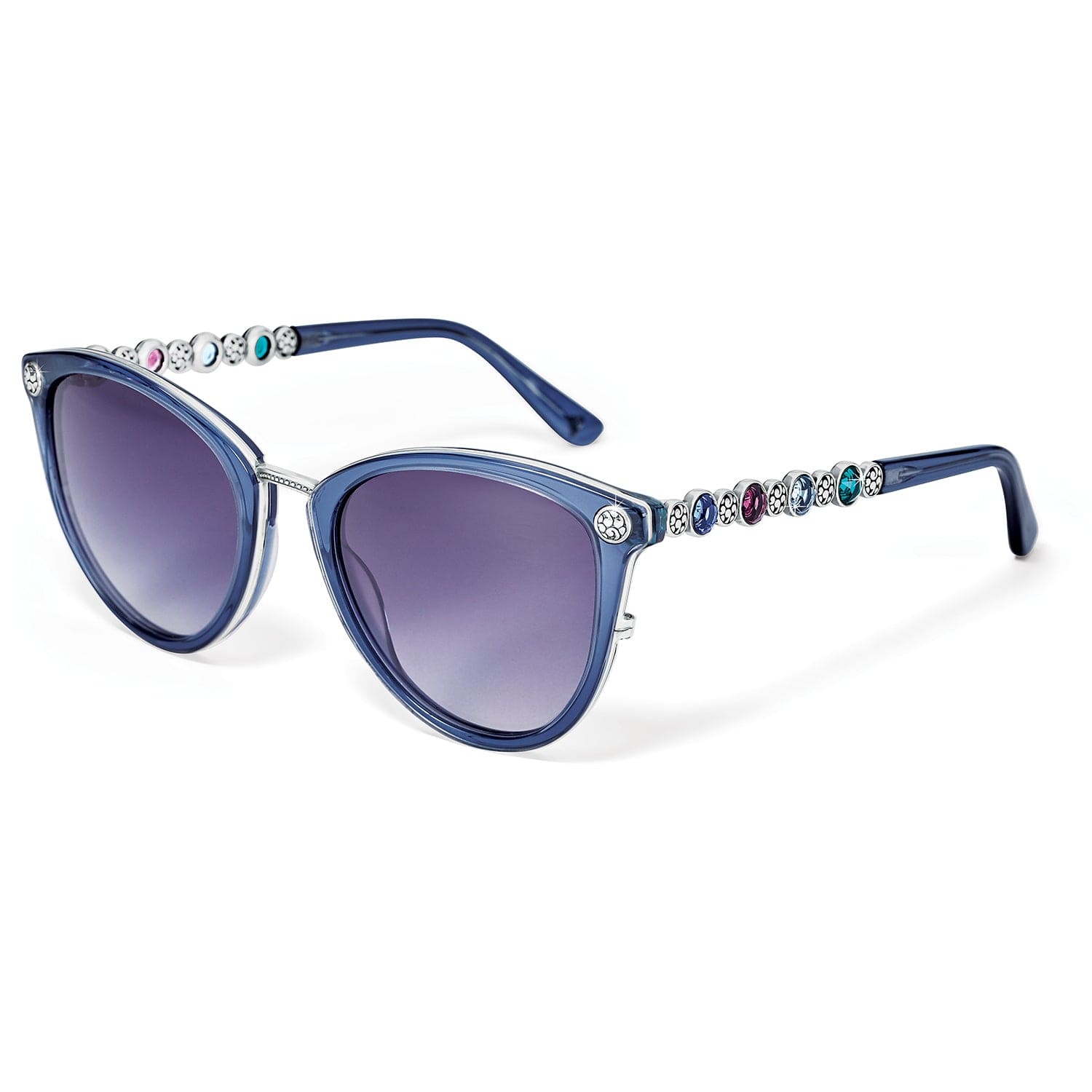 Elora Handcrafted Gemstone Sunglasses with Stained-Glass Effect