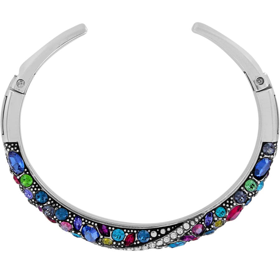 Trust Your Journey Crystal Hinged Bangle Bracelet for Stacking