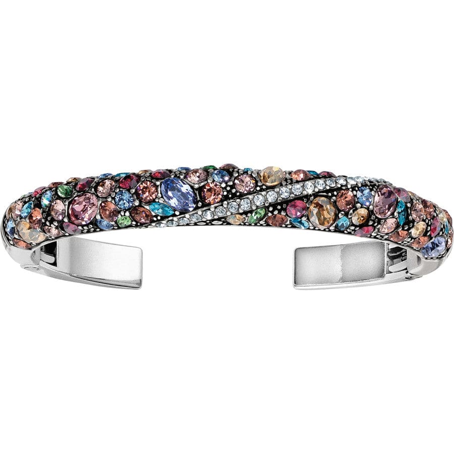 Trust Your Journey Crystal Hinged Bangle Bracelet for Stacking