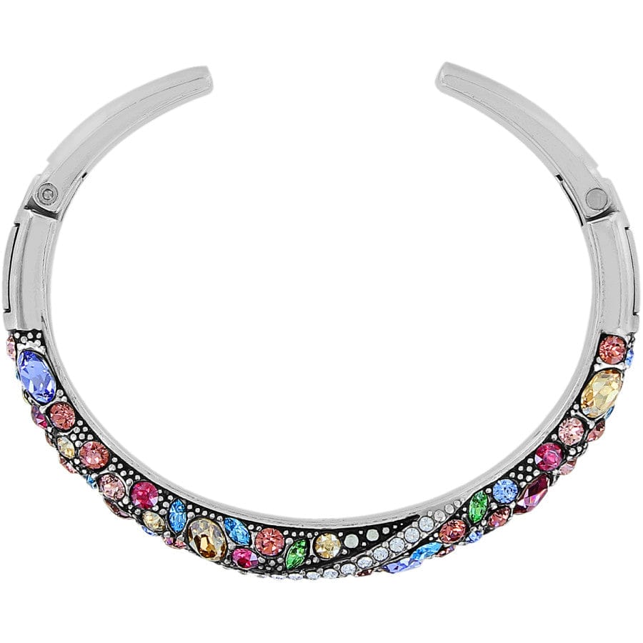 Trust Your Journey Crystal Hinged Bangle Bracelet for Stacking
