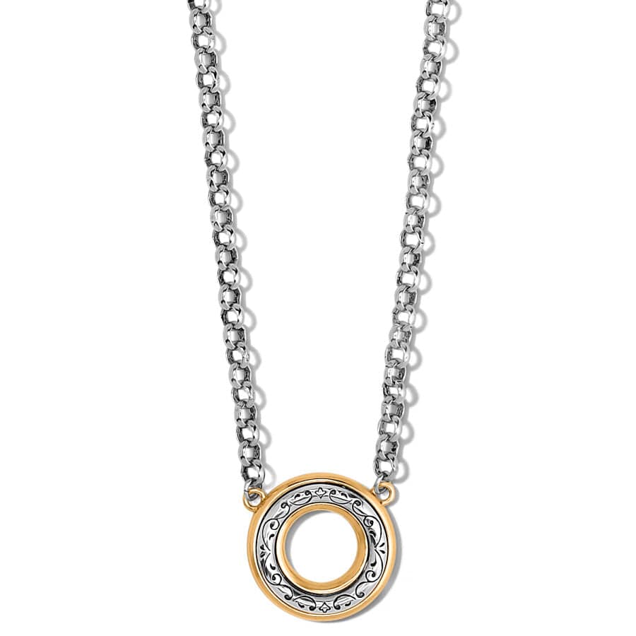 Venezia Carnival Inspired Mixed Metal Open Ring Necklace