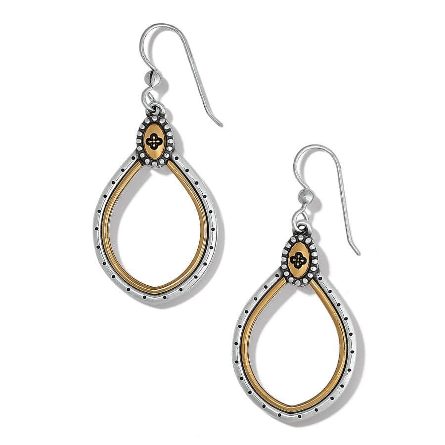 Venezia Teardrop French Wire Earrings – Mixed Metal Drop Earrings