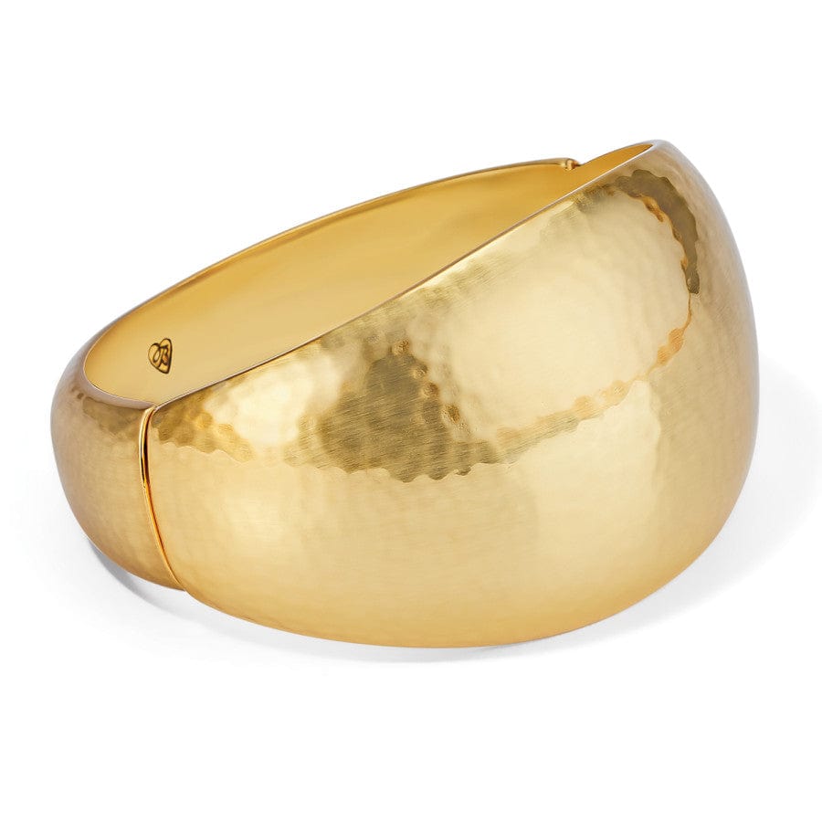 Versailles Hammered Hinged Bangle Bracelet with Love Message