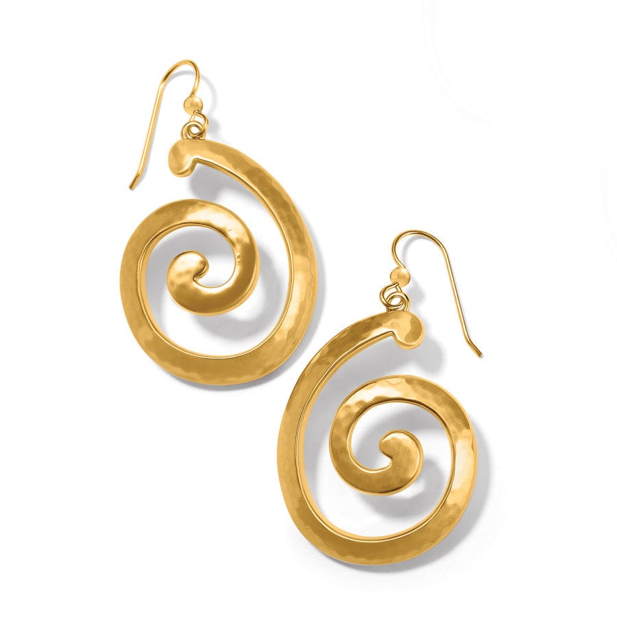 French Wire Earrings - Versailles Garden Gold Swirled Design