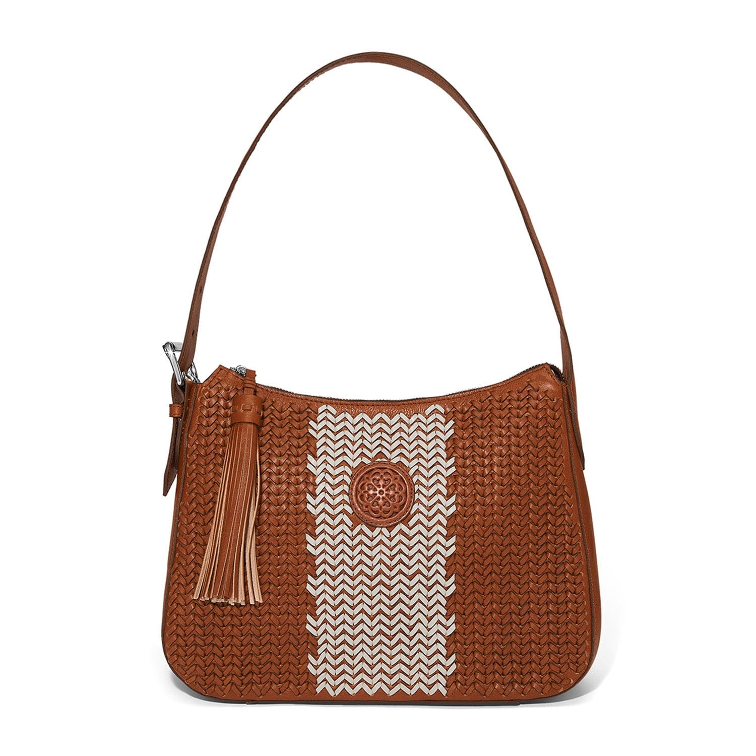 Volana Handwoven Large Shoulder Bag - Color Block Tote