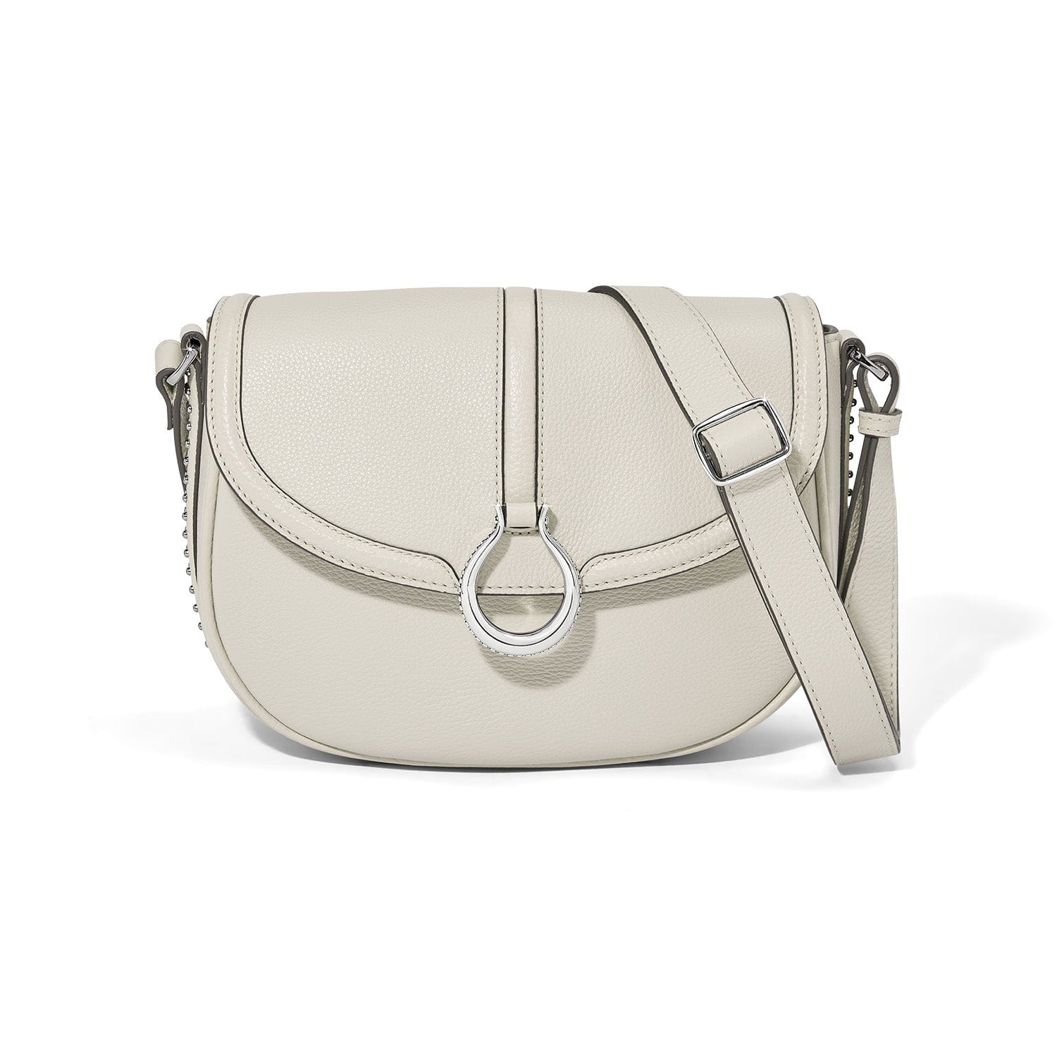 Weston Leather Saddlebag with Horse Bit Hardware for Travel