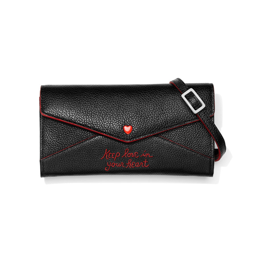 All My Lovin' Embroidered Crossbody Wallet with Detachable Strap