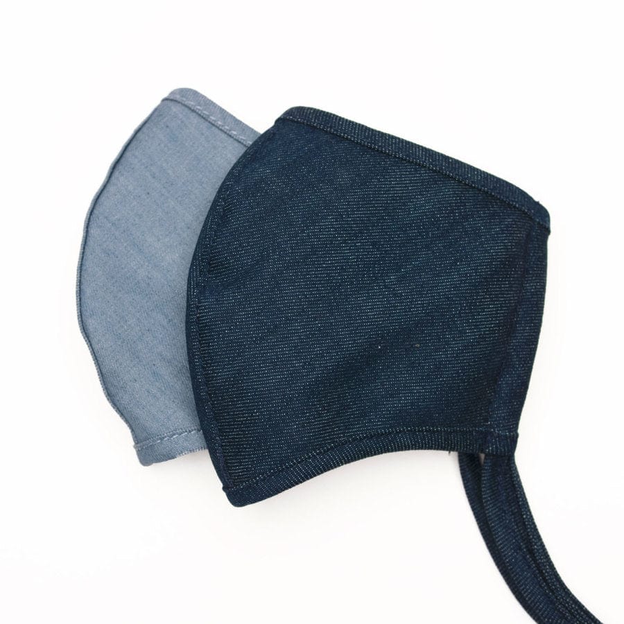 Handcrafted Denim Face Mask 2-Pack – Reusable & Adjustable