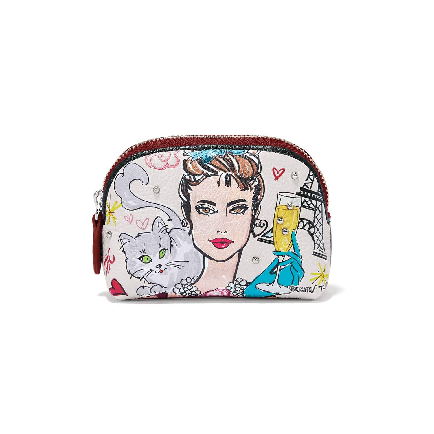 Paris Blooms Pink Floral Mini Coin Purse - Feminine Design
