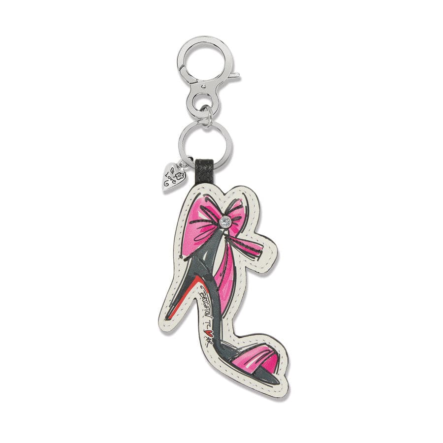 Fashionista Leather Handbag Charm - High Heel Shoe Fob Keychain