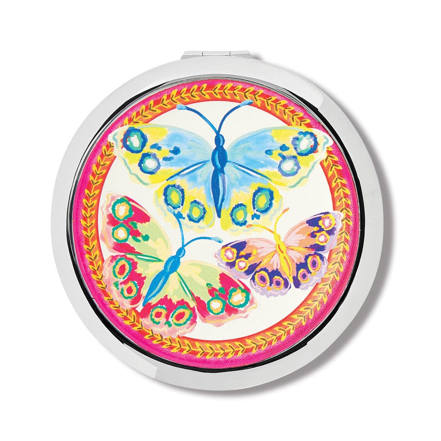 French Garden Travel Mirror with Decorative Floral Frame